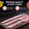 Exquisite Polished Plastic Silverware – 150 Pcs Heavy Duty Cutlery Set – 50 Each of Forks, Knives & Spoons – Disposable Utensil Set for Parties, Events & Catering – Flatware Set by Party Solids